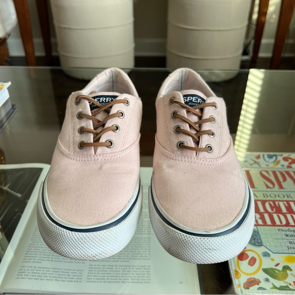Sperry Pink Canvas Shoes 10.5